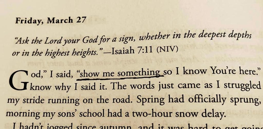 Ever ask God for something...to know He's there?